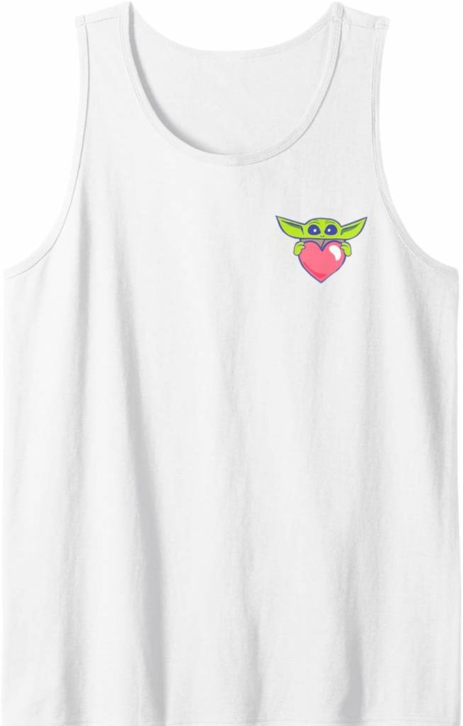 Amazon Essentials The Mandalorian Grogu Valentine's Day Heart Graphic Tank Top for Fans