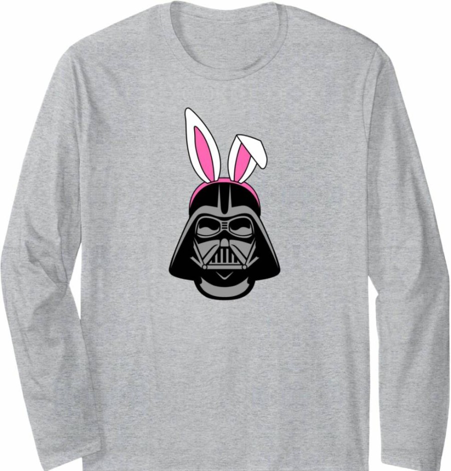 Amazon Essentials Star Wars Darth Vader Themed Easter Bunny Ears Long Sleeve Graphic T-Shirt for Adults