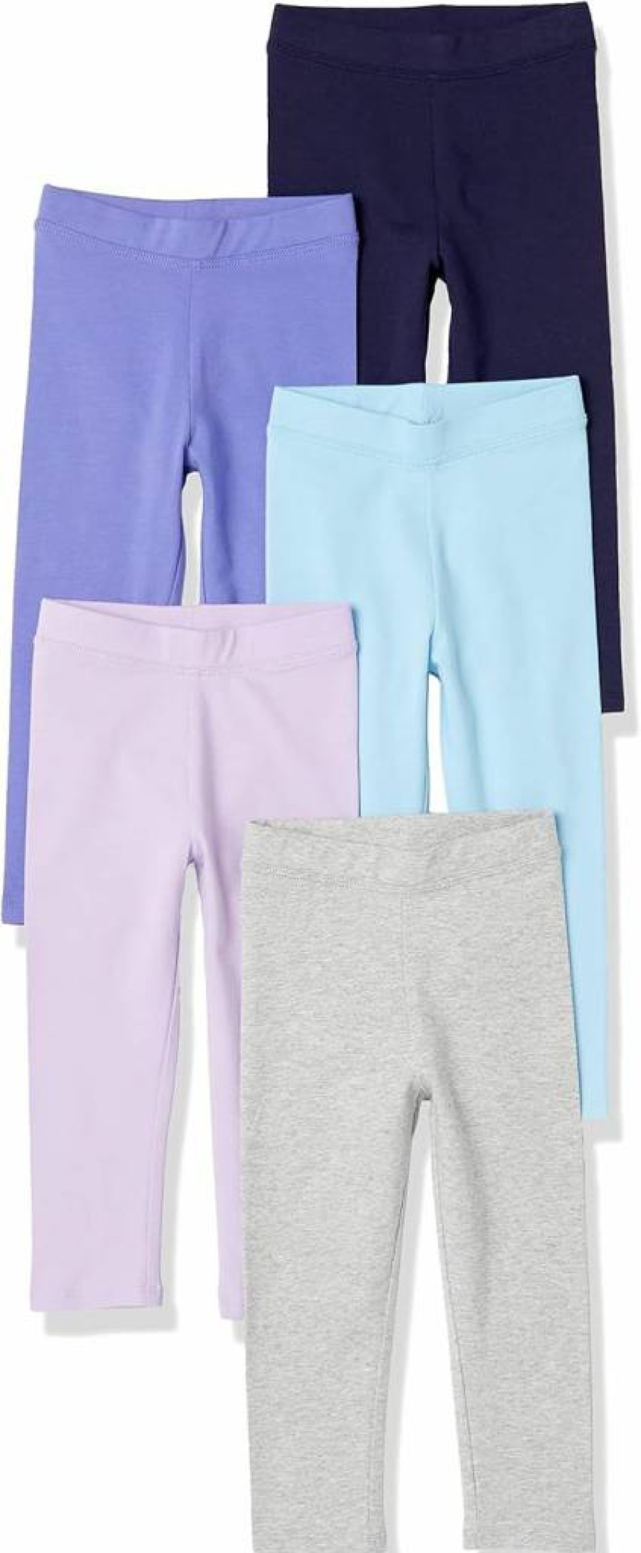 Amazon Essentials Girls & Toddlers' Soft Stretch Leggings Multipack - Comfortable Playtime & Everyday Wear