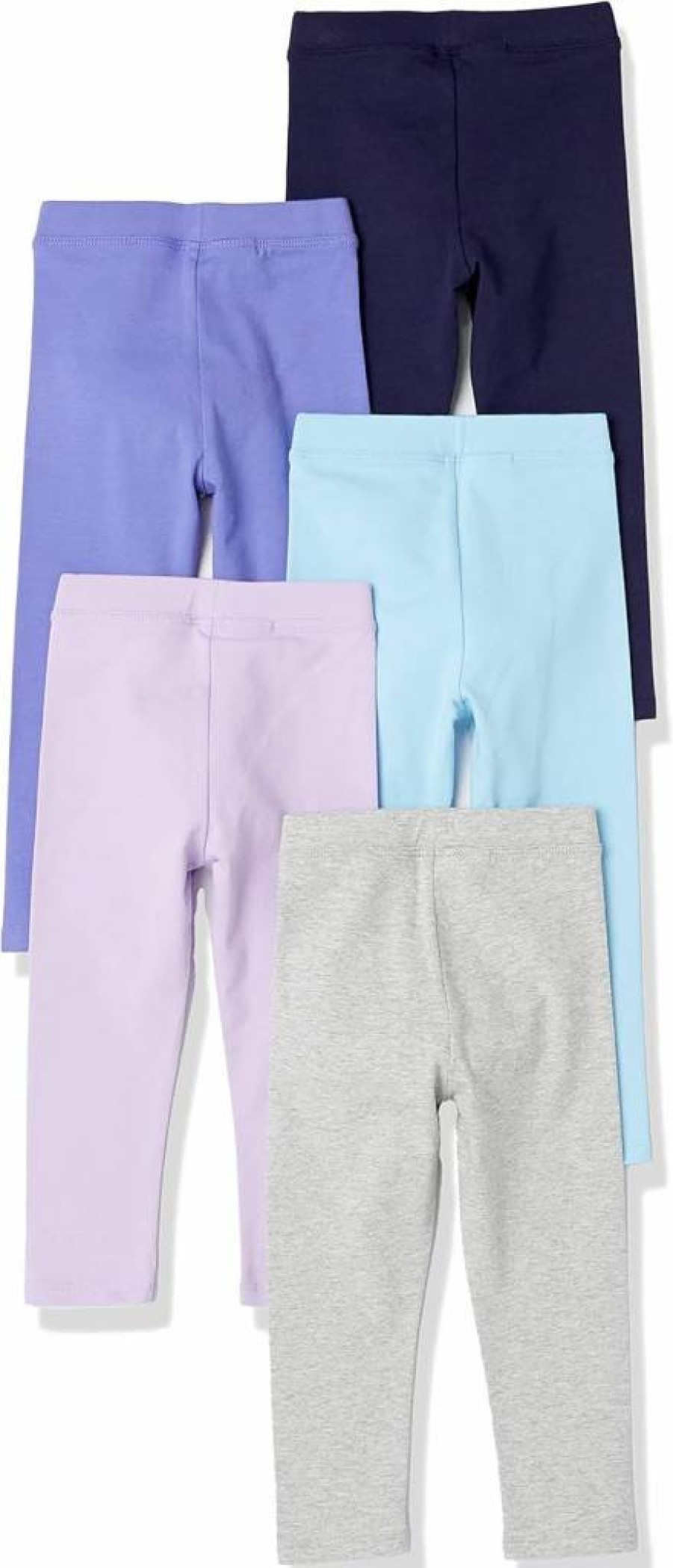 Amazon Essentials Girls & Toddlers' Soft Stretch Leggings Multipack - Comfortable Playtime & Everyday Wear