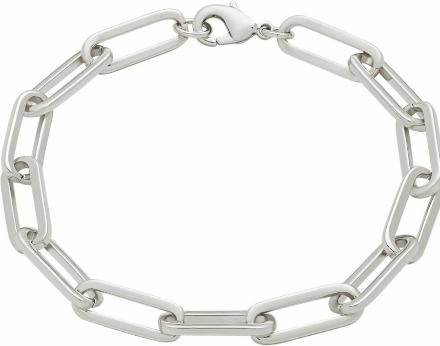 Amazon Essentials 14K Gold Plated & Sterling Silver Plated Chunky Link Bracelet for Women, 7.5 Inch Adjustable Fashion Jewelry Gift