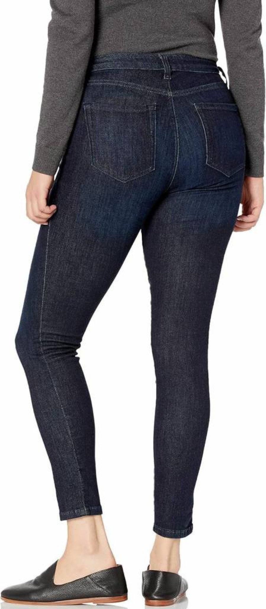 Amazon Essentials Women's Curvy Fit Mid Rise Skinny Jeans for Everyday Comfort