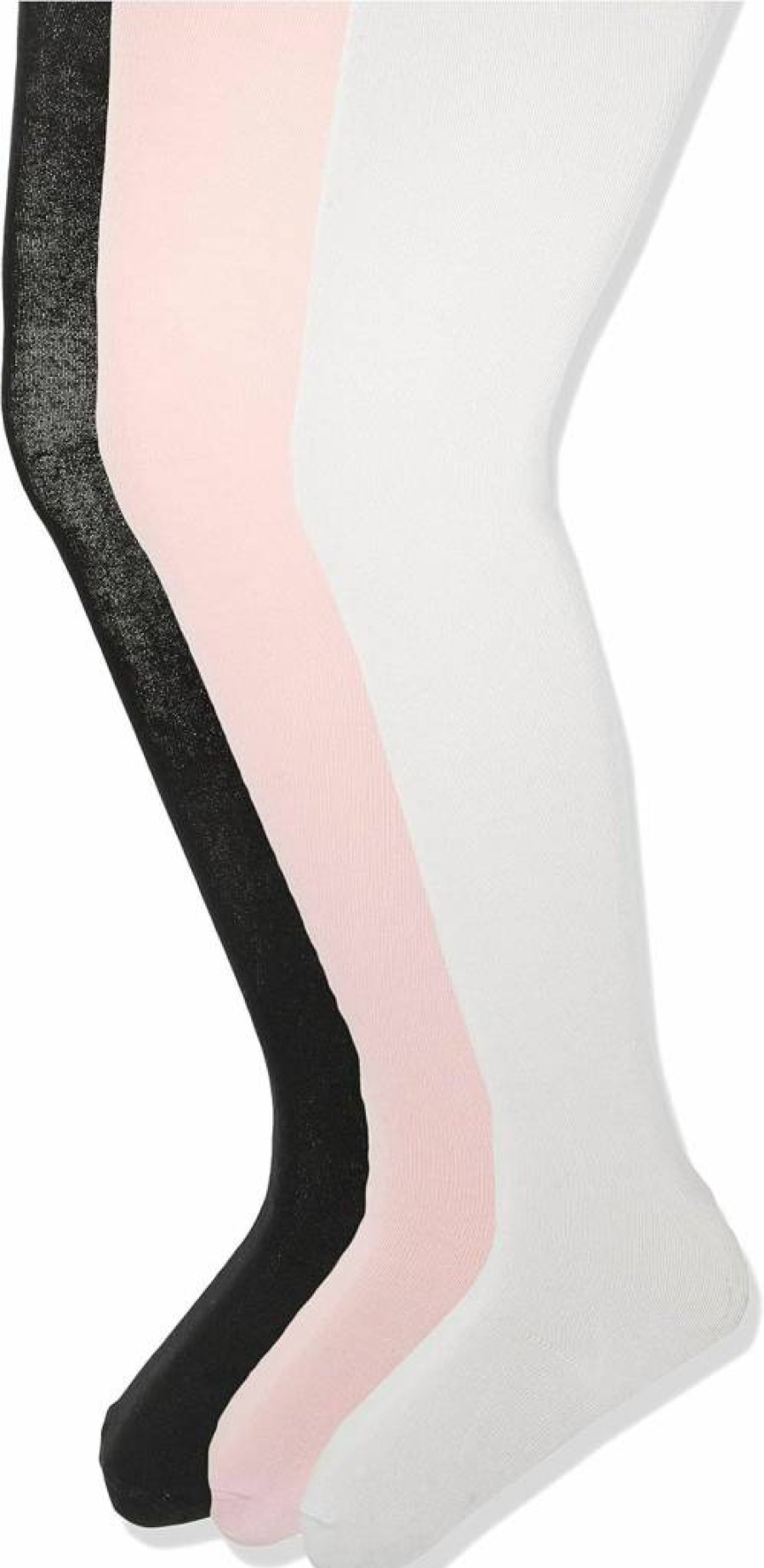 Amazon Essentials Girls' 3-Pack Stretchy Cotton Tights for Comfort & Play