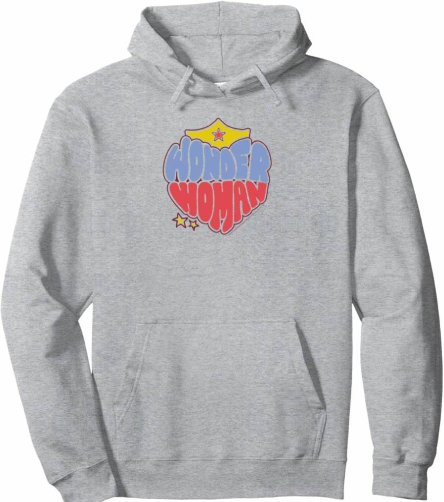 Amazon Essentials Wonder Woman Heart Logo Pullover Hoodie | DC Comics Graphic Sweatshirt for Women