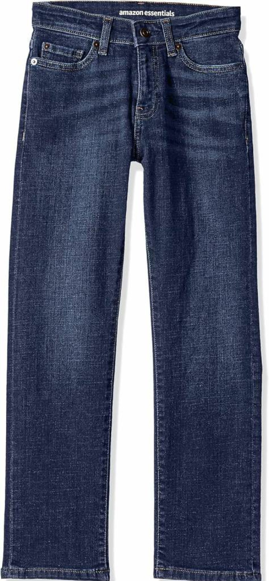 Amazon Essentials Boys' Straight-Fit Jeans for Kids - Comfortable Regular Fit Denim Pants for Everyday Wear