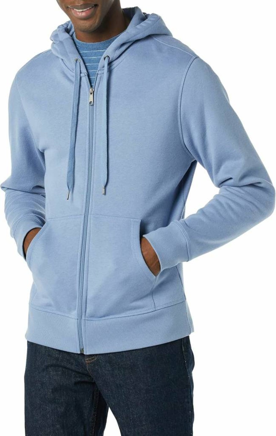 Amazon Essentials Men's Big & Tall Full-Zip Fleece Hooded Sweatshirt