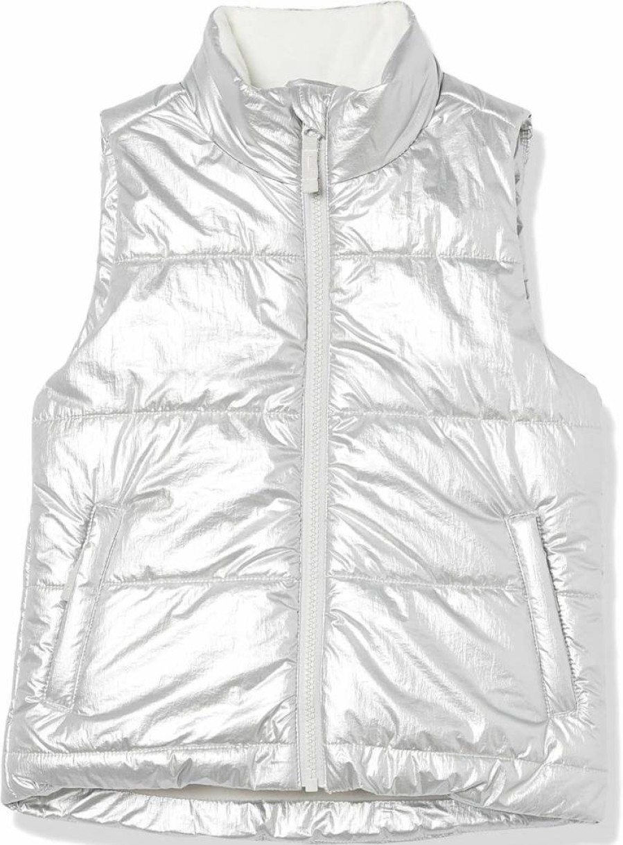 Amazon Essentials Girls & Toddlers' Warm Winter Puffer Vest - Heavyweight Insulated Outerwear for Kids