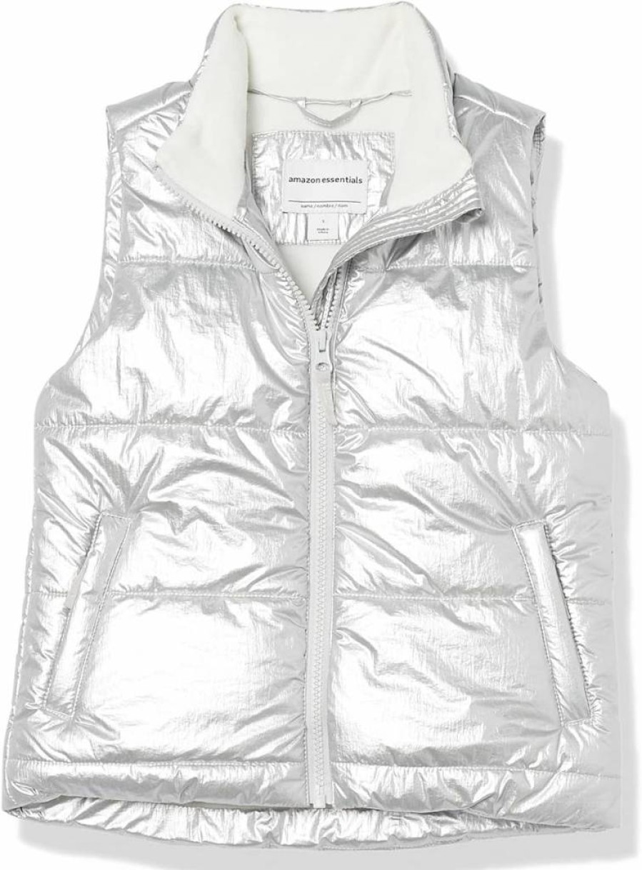 Amazon Essentials Girls & Toddlers' Warm Winter Puffer Vest - Heavyweight Insulated Outerwear for Kids
