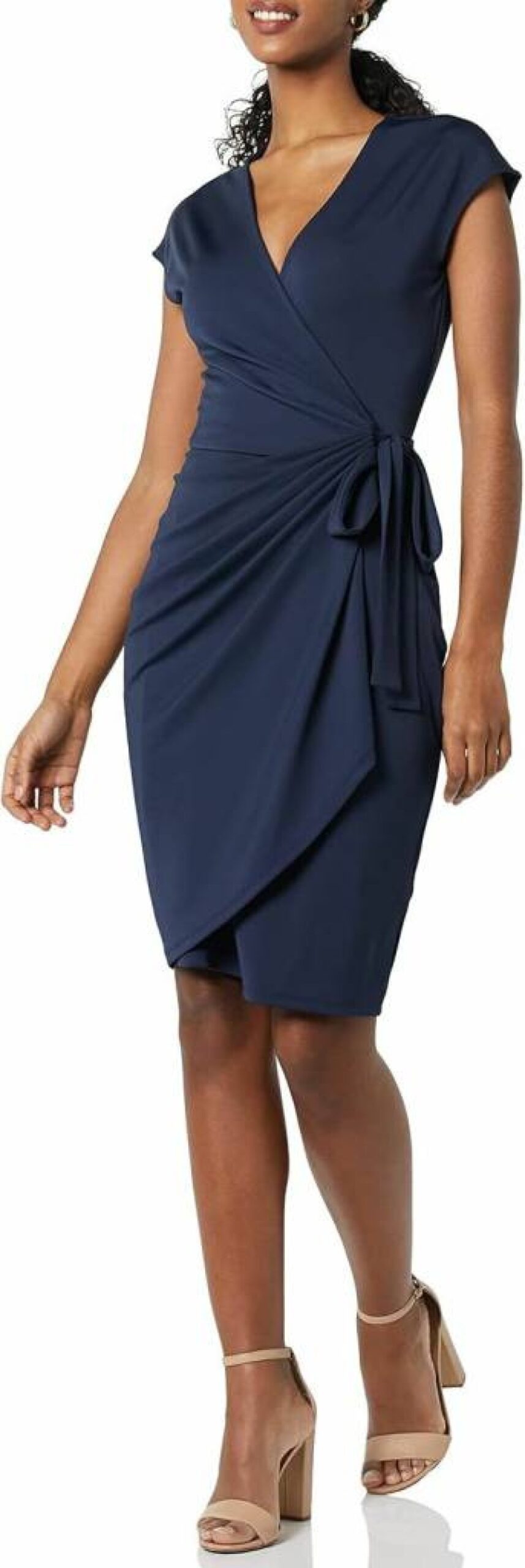 Amazon Essentials Women's Plus Size Wrap Dress - Classic Cap Sleeve Flattering Midi Dress
