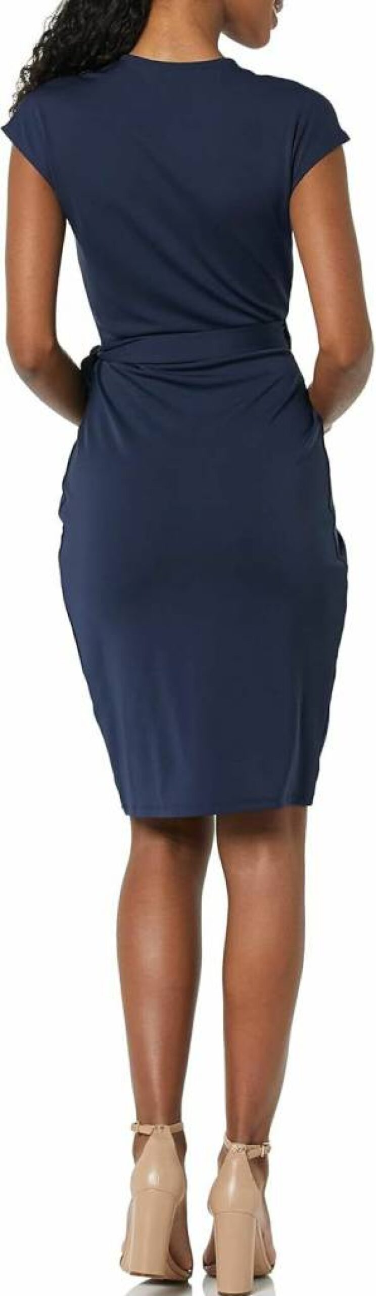 Amazon Essentials Women's Plus Size Wrap Dress - Classic Cap Sleeve Flattering Midi Dress