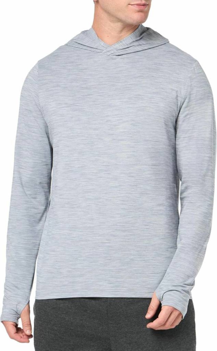 Amazon Essentials Men's Quick-Dry Stretch Hooded Pullover Active Shirt Long Sleeve Tech T-Shirt