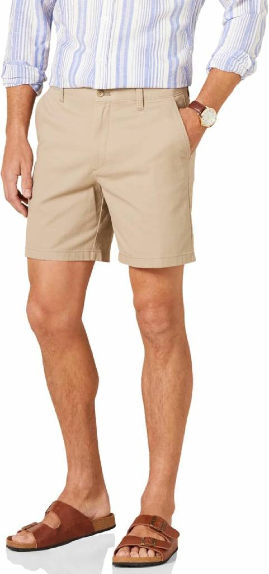 Amazon Essentials Men's Slim-Fit 7-Inch Stretch Chino Shorts for Comfort & Style
