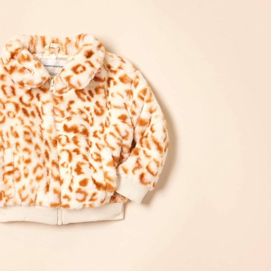 Amazon Essentials Girls' & Toddlers' Faux Fur Jacket - Cozy Winter Outerwear for Kids