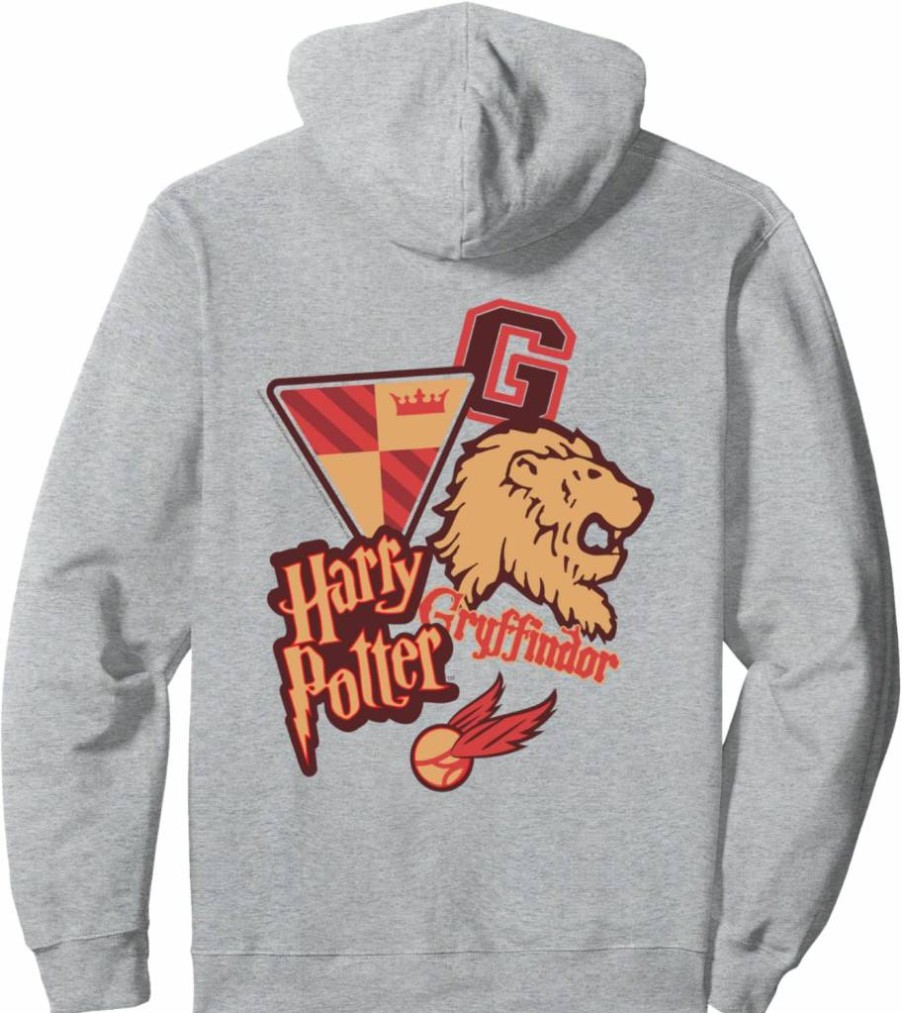 Amazon Essentials Harry Potter Gryffindor Pullover Hoodie Sweatshirt with House Crest Design