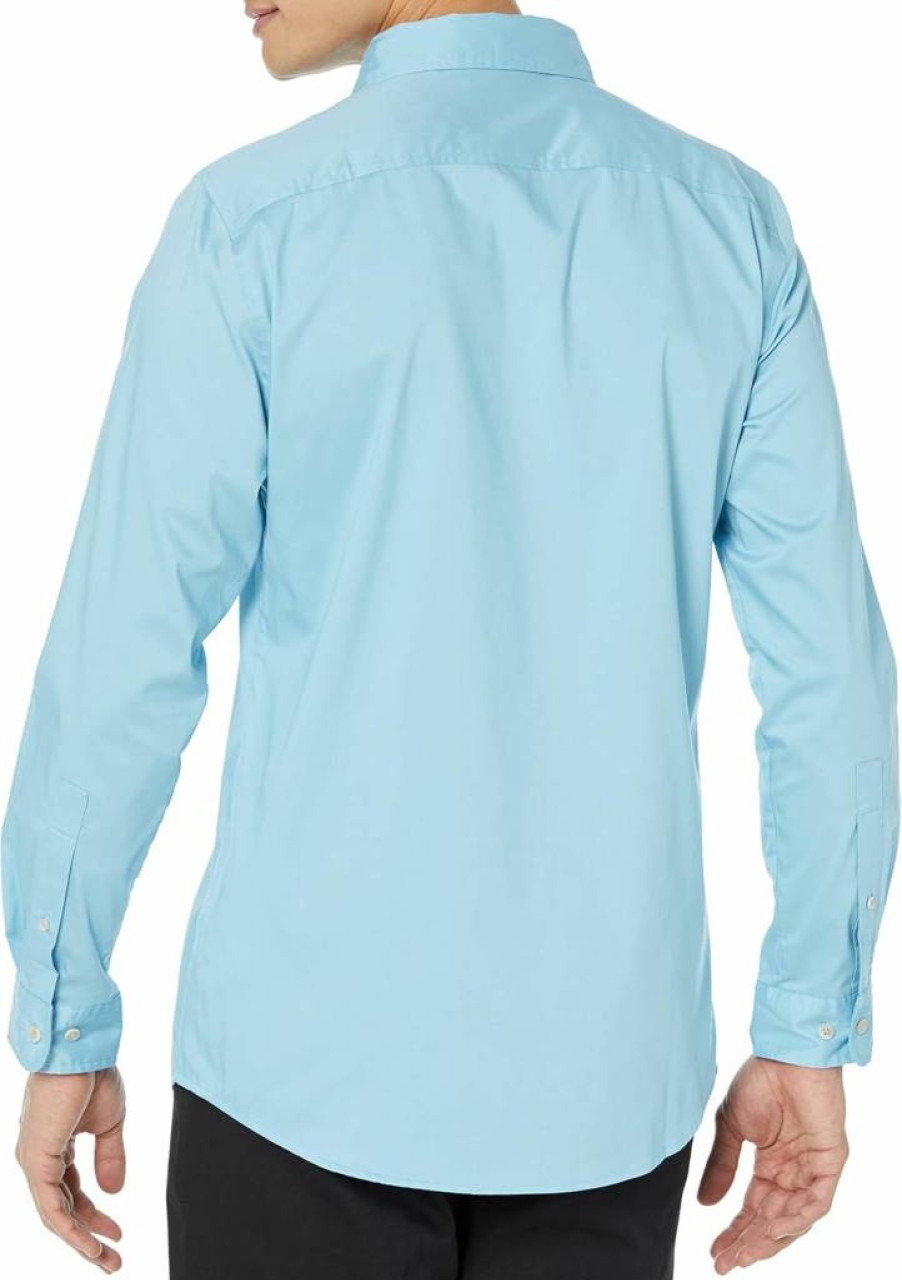 Amazon Essentials Men's Slim-Fit Stretch Dress Shirt - Long Sleeve Formal Business Shirt for Men