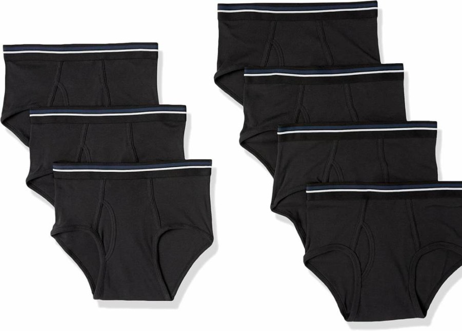 Amazon Essentials Men's Cotton Breathable Underwear Multipack - Soft Tag-Free Briefs for Comfort