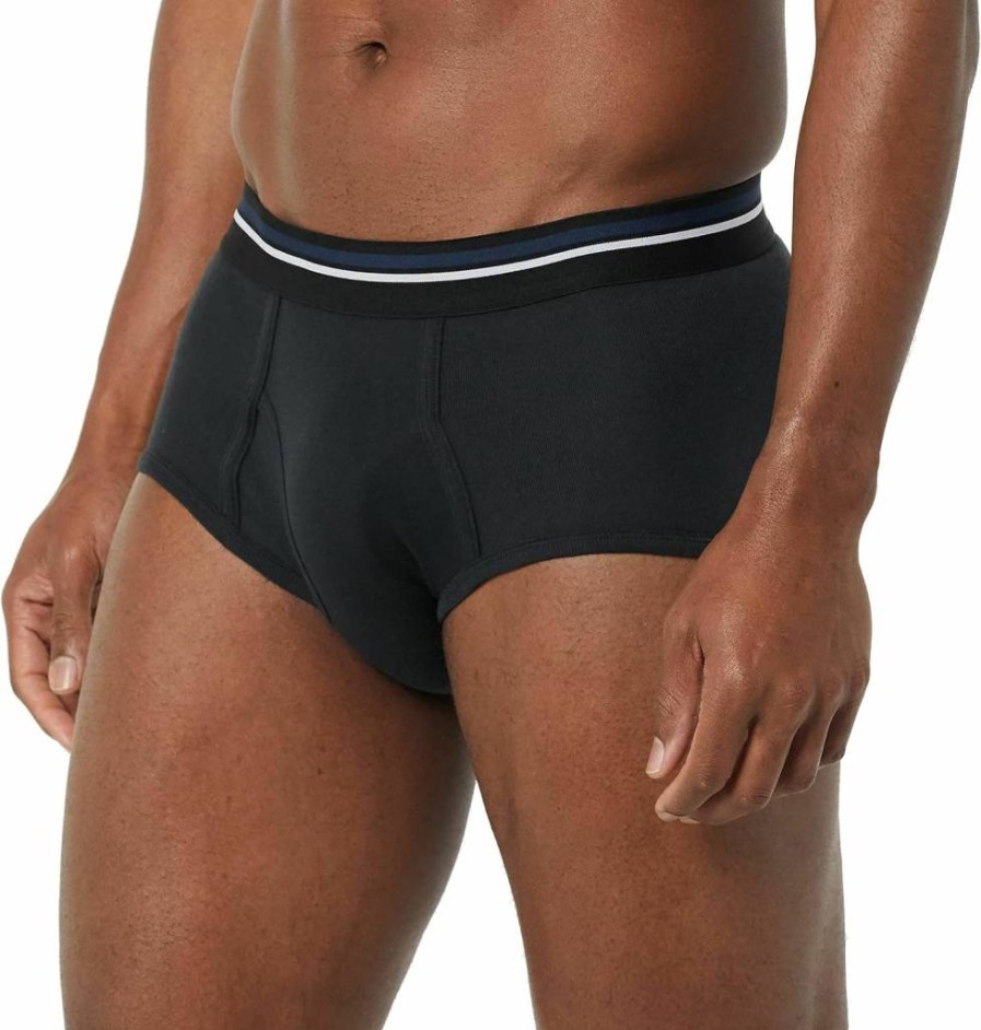 Amazon Essentials Men's Cotton Breathable Underwear Multipack - Soft Tag-Free Briefs for Comfort