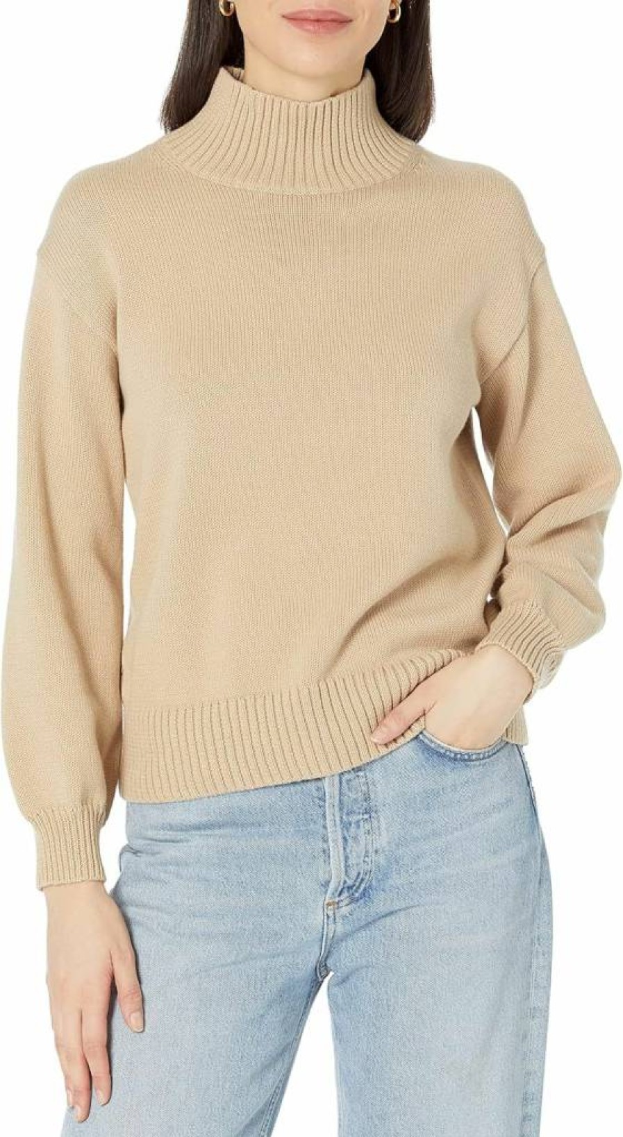Amazon Essentials Women's Plus-Size Cotton Pullover Sweater with Funnel Neck