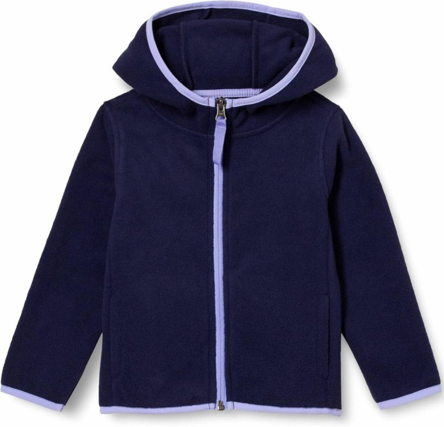 Amazon Essentials Girls' Lightweight Polar Fleece Hooded Jacket - Full-Zip Toddler Winter Coat