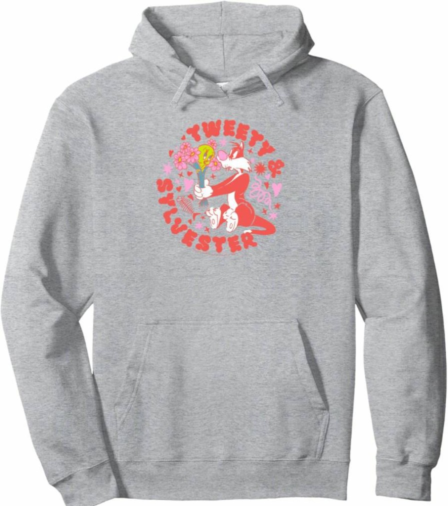 Amazon Essentials Looney Tunes Tweety & Sylvester Pullover Hoodie Sweatshirt