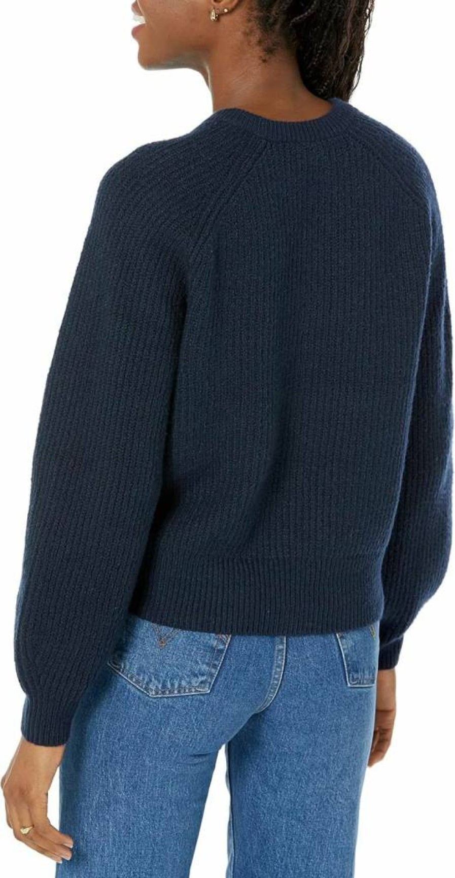 Amazon Essentials Women's Ribbed Crewneck Long Sleeve Sweater - Soft Knit Pullover Top