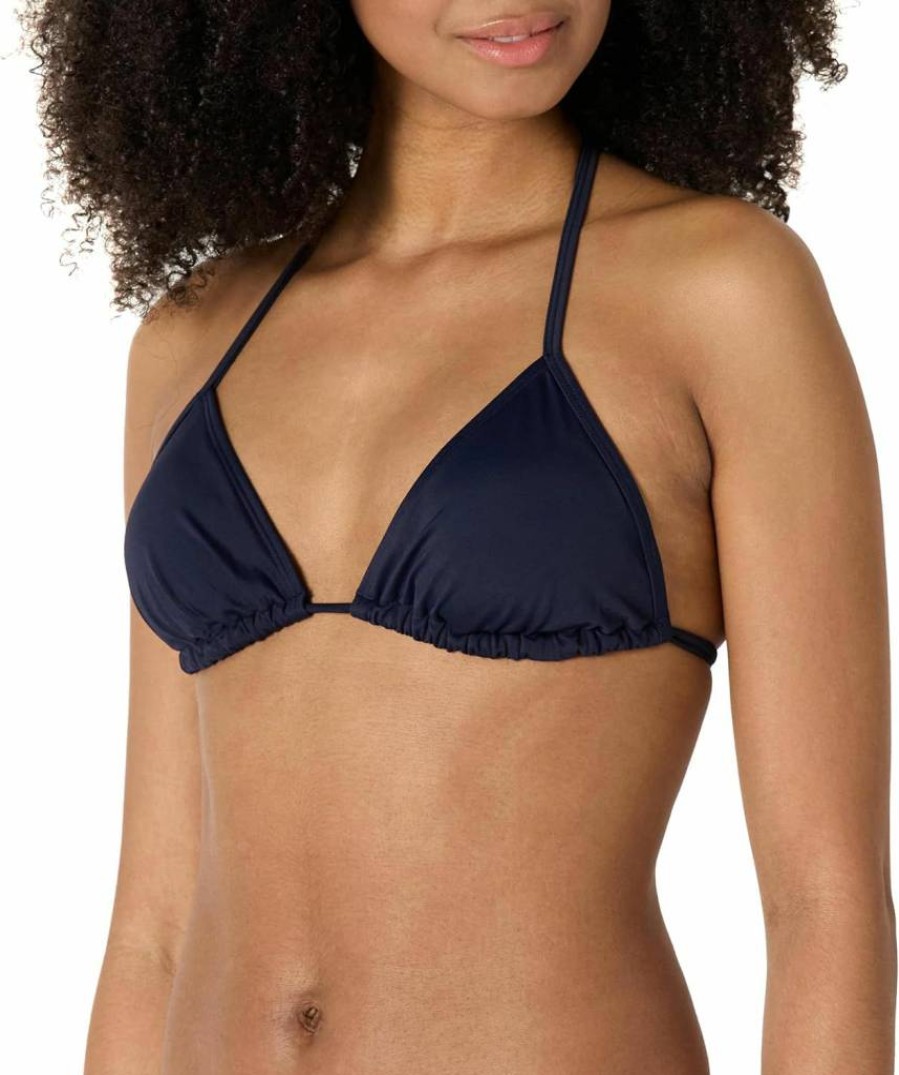 Amazon Essentials Women's Triangle Bikini Top - Comfortable Swimwear for Women
