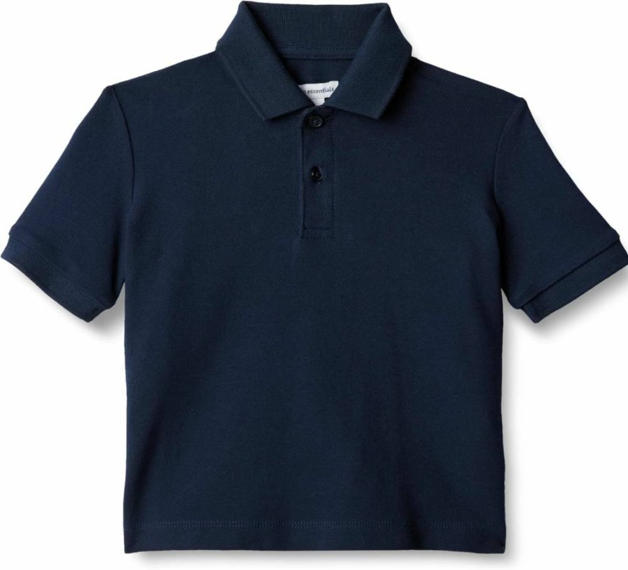 Amazon Essentials Boys & Toddlers' Comfortable Cotton-Spandex Polo Shirt - Breathable Pique Knit, Classic Fit