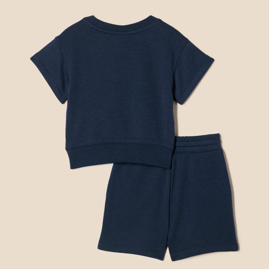 Amazon Essentials Boys & Toddlers' 2-Pack Relaxed Fit Sweatshirt and Shorts Outfit Set