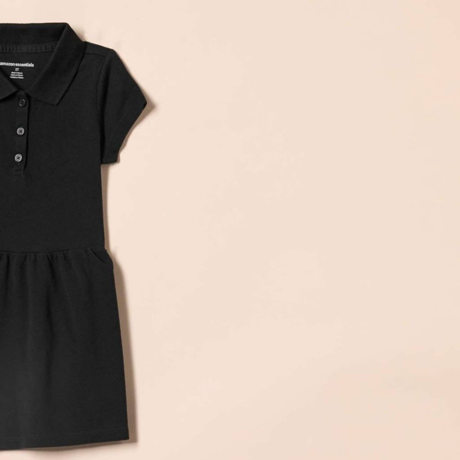 Amazon Essentials Girls & Toddlers' Short-Sleeve Polo Dress Multipack - Casual Comfort Outfit for Kids