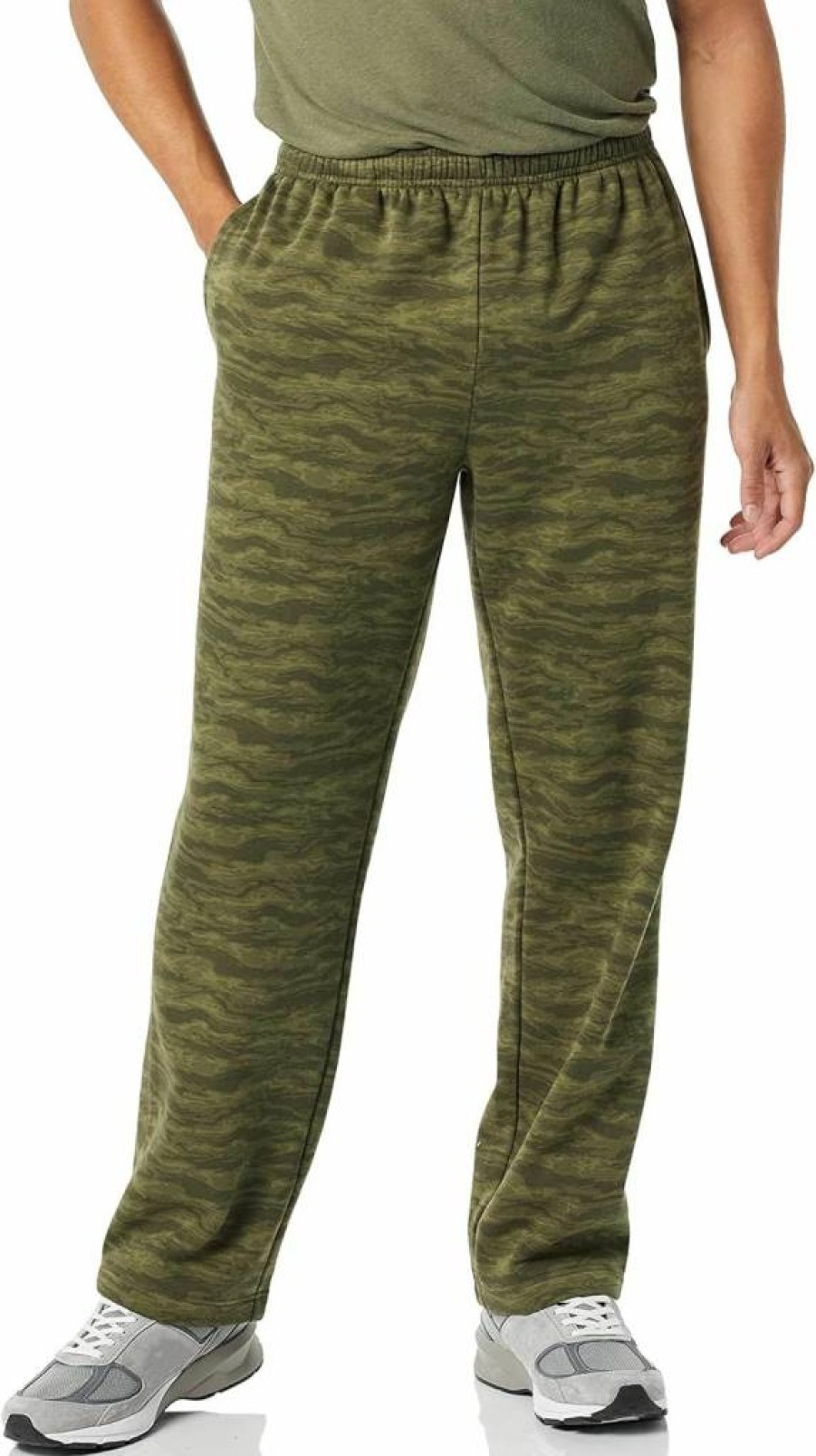 Amazon Essentials Men's Big & Tall Fleece Sweatpants with Open Bottom for Comfort & Warmth