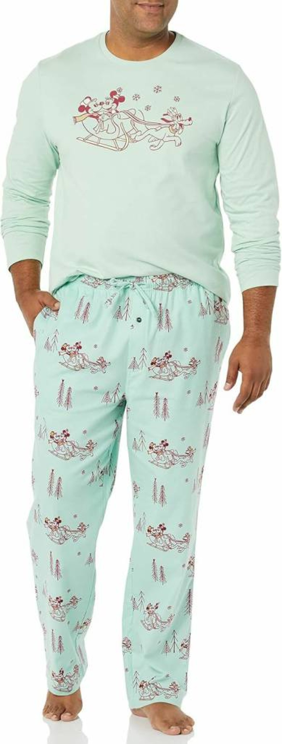 Amazon Essentials Men's Marvel & Star Wars Flannel Pajama Set - Disney Licensed Sleepwear