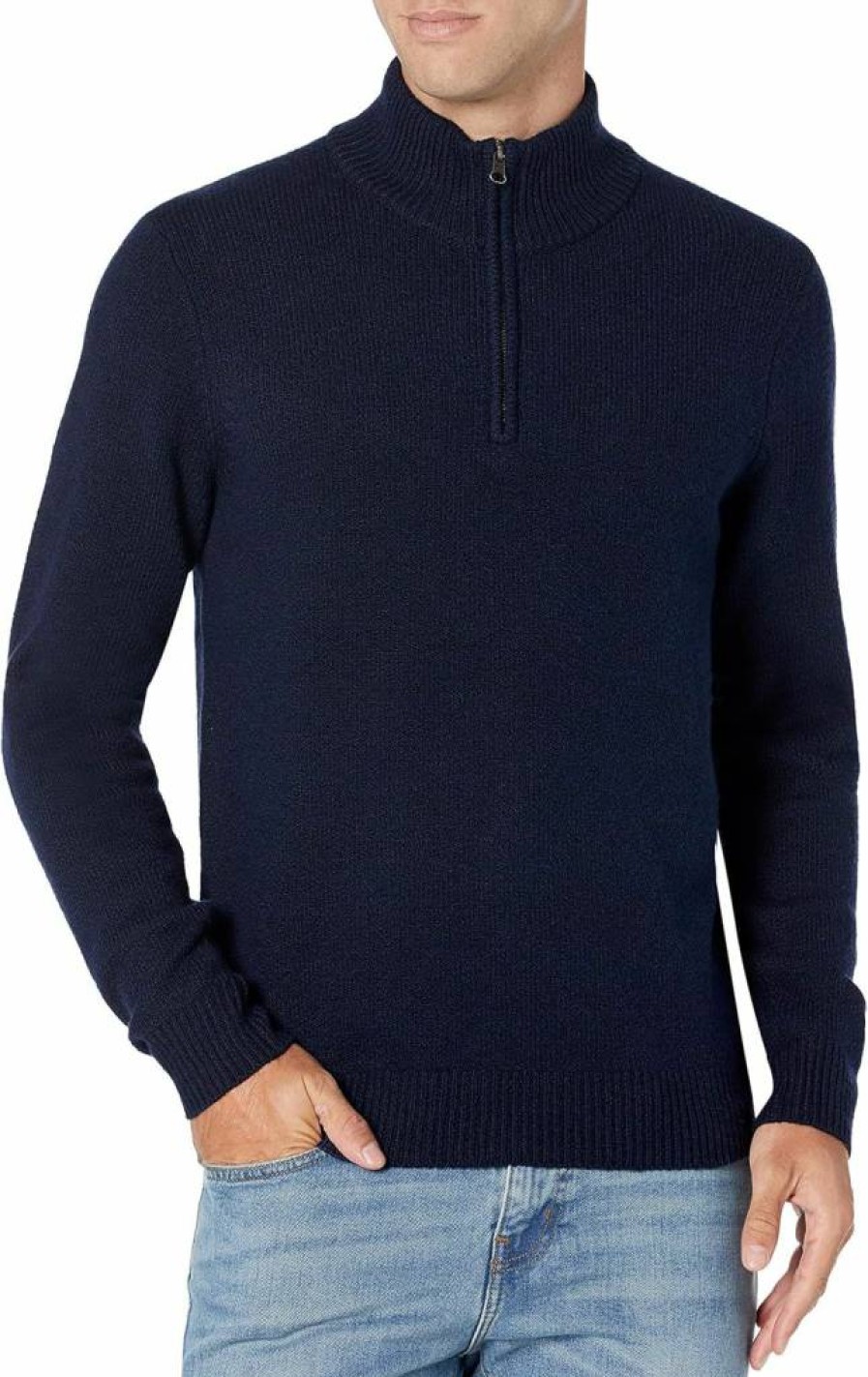 Amazon Essentials Men's Soft-Touch Quarter-Zip Long-Sleeve Sweater, Comfortable & Stylish Pullover for Casual Wear
