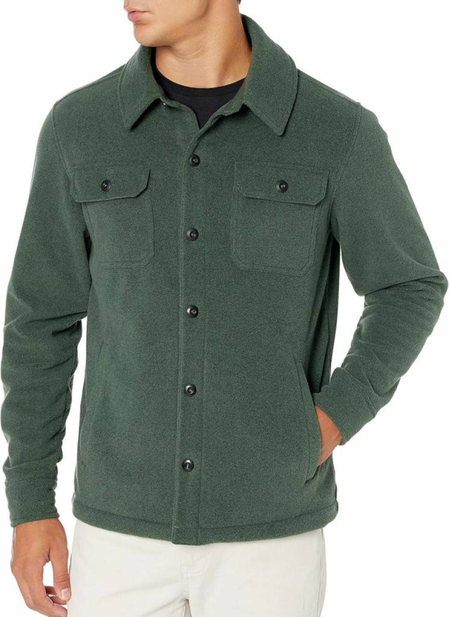 Amazon Essentials Men's Winter Fleece Jacket - Warm Long-Sleeve Shirt Jacket for Cold Weather