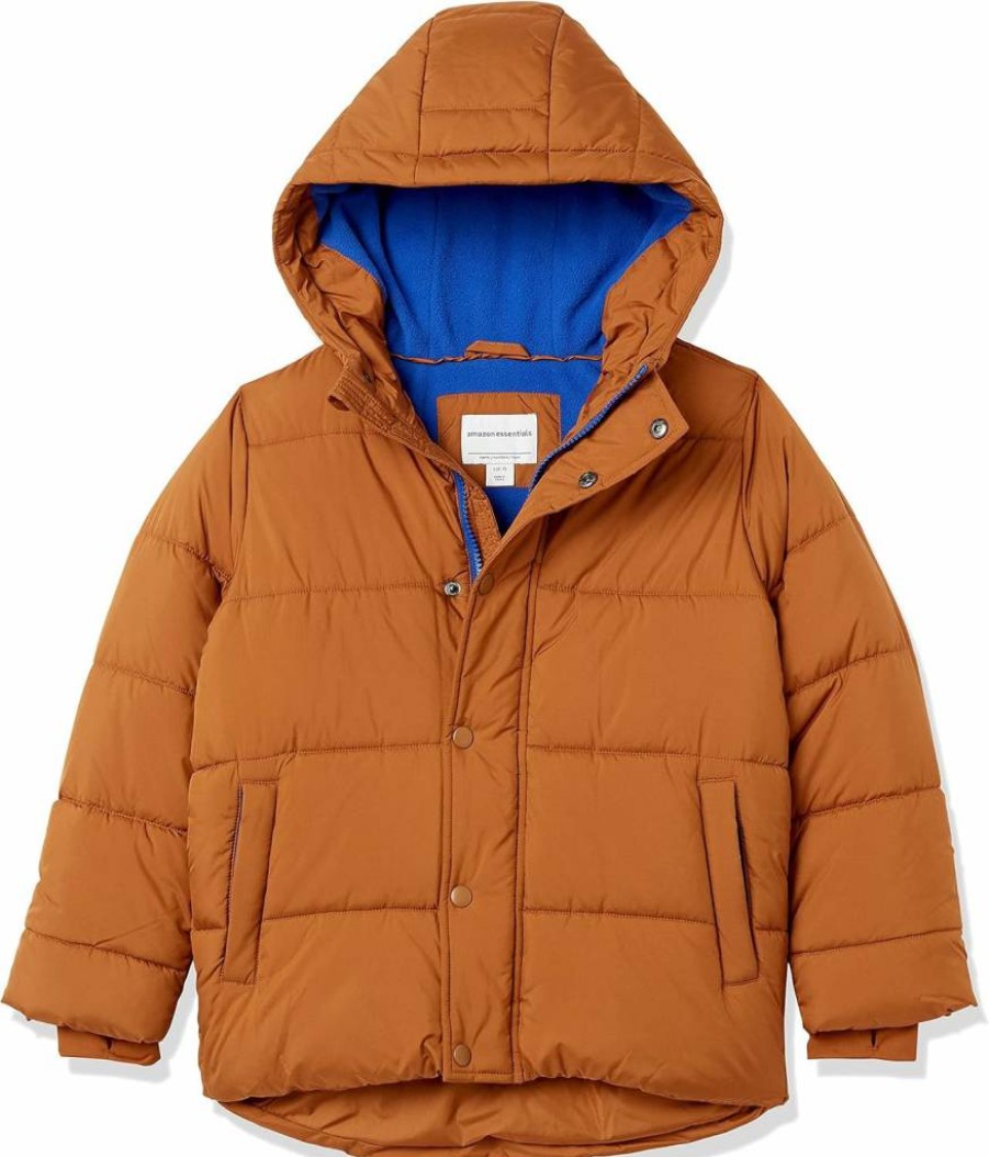Amazon Essentials Boys' Heavyweight Winter Hooded Puffer Jacket for Babies & Toddlers