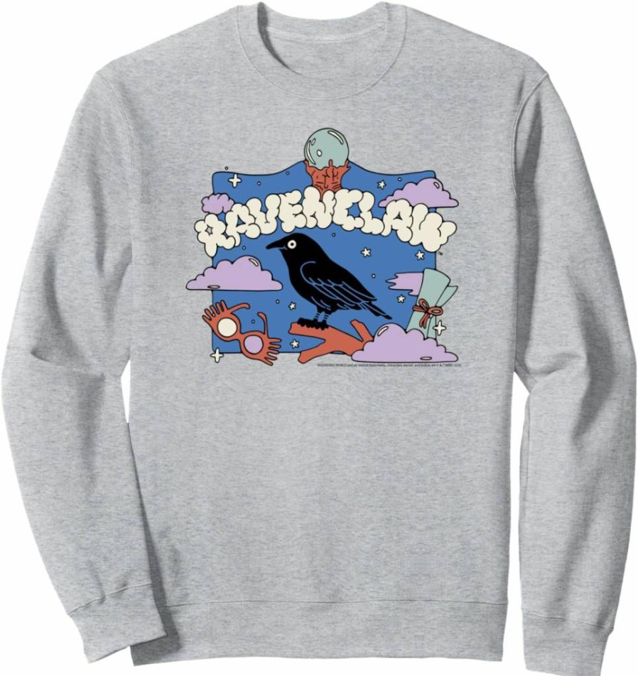 Amazon Essentials Harry Potter Ravenclaw House Cartoon Graphic Sweatshirt | Hogwarts Crewneck Pullover