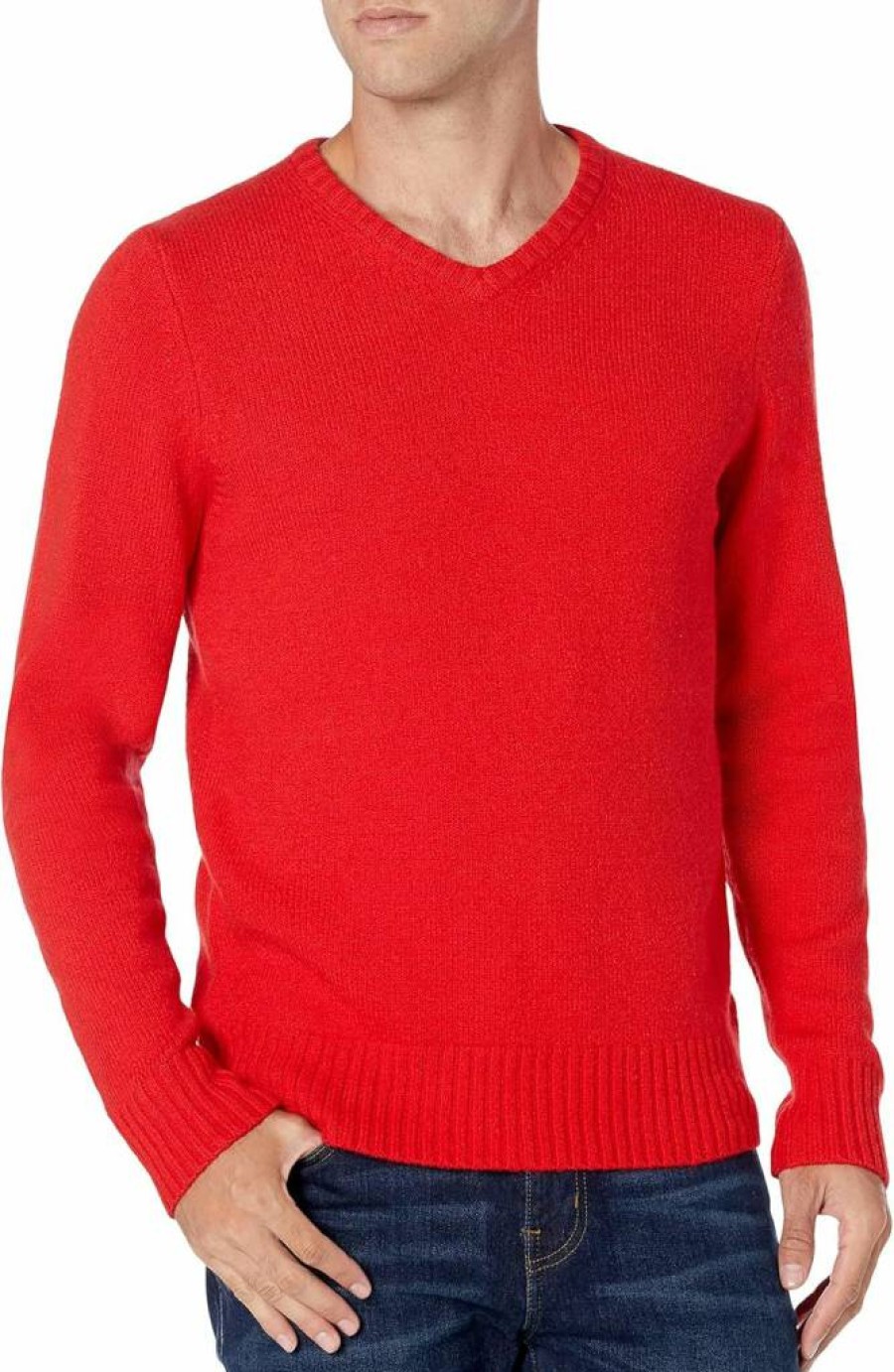Amazon Essentials Men's Soft-Touch Long-Sleeve V-Neck Sweater for Comfort & Style