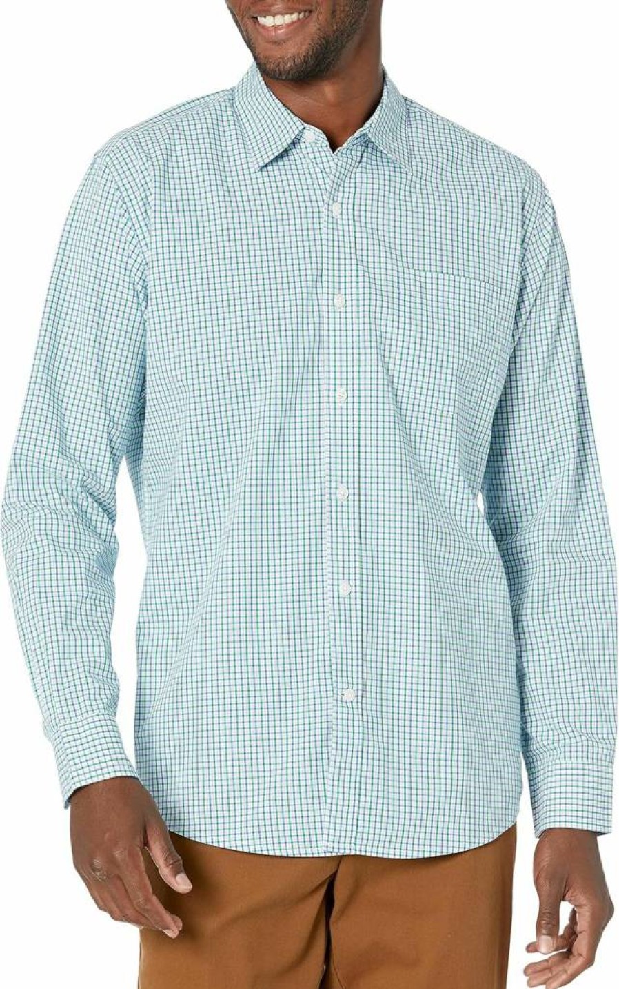 Amazon Essentials Men's Regular-Fit Long-Sleeve Poplin Shirt for Casual Wear