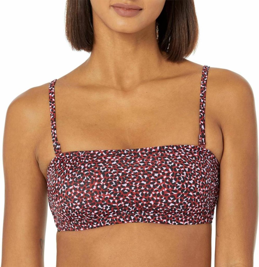 Amazon Essentials Women's Bandeau Swim Top - Comfortable Strapless Bathing Suit for Women