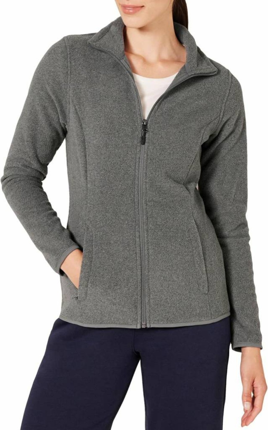 Amazon Essentials Women's Plus-Size Classic-Fit Polar Fleece Jacket with Full-Zip, Soft & Warm Winter Outerwear