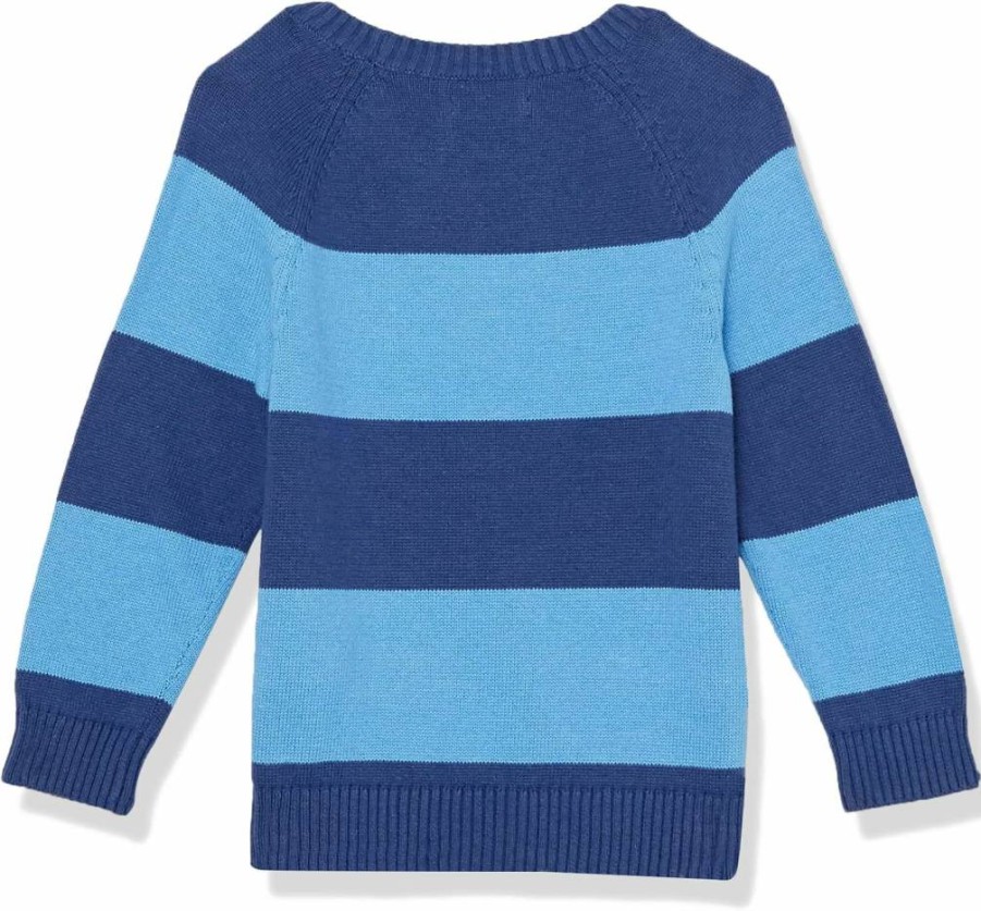 Amazon Essentials Boys' & Toddlers' Soft Cotton Pullover Crewneck Sweater - Comfortable & Durable Kids' Knit Top