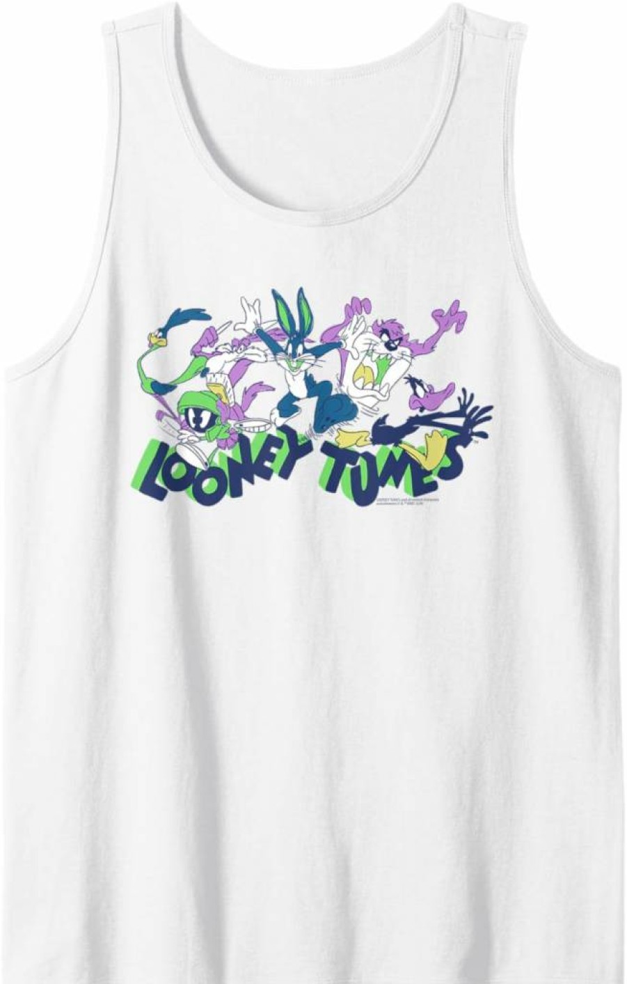 Amazon Essentials Looney Tunes Graphic Print Running Characters Sleeveless Top for Men/Women