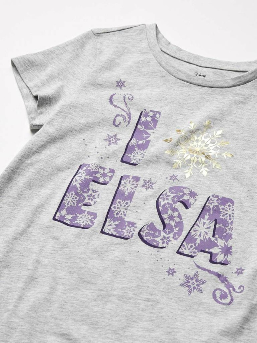 Amazon Essentials Girls & Toddlers Disney Marvel Star Wars Frozen Princess Short-Sleeve T-Shirt Multipack