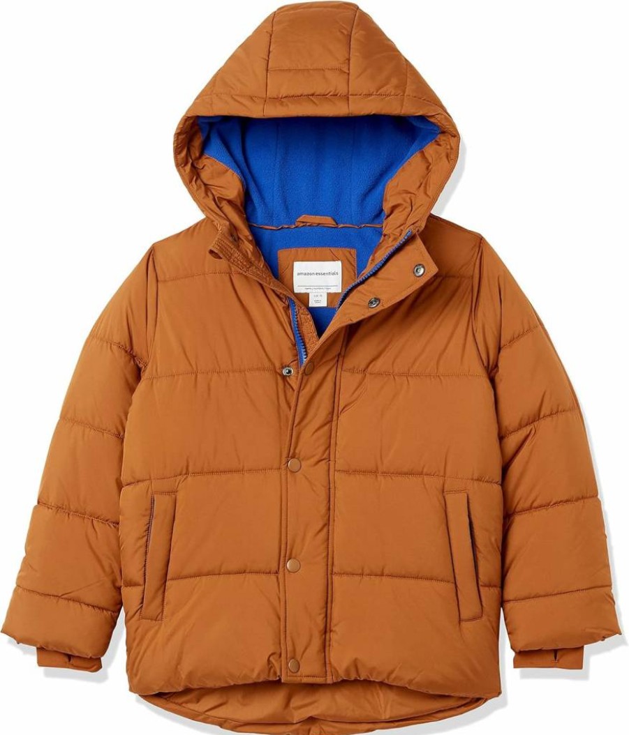 Amazon Essentials Boys' Heavyweight Winter Hooded Puffer Jacket for Babies & Toddlers