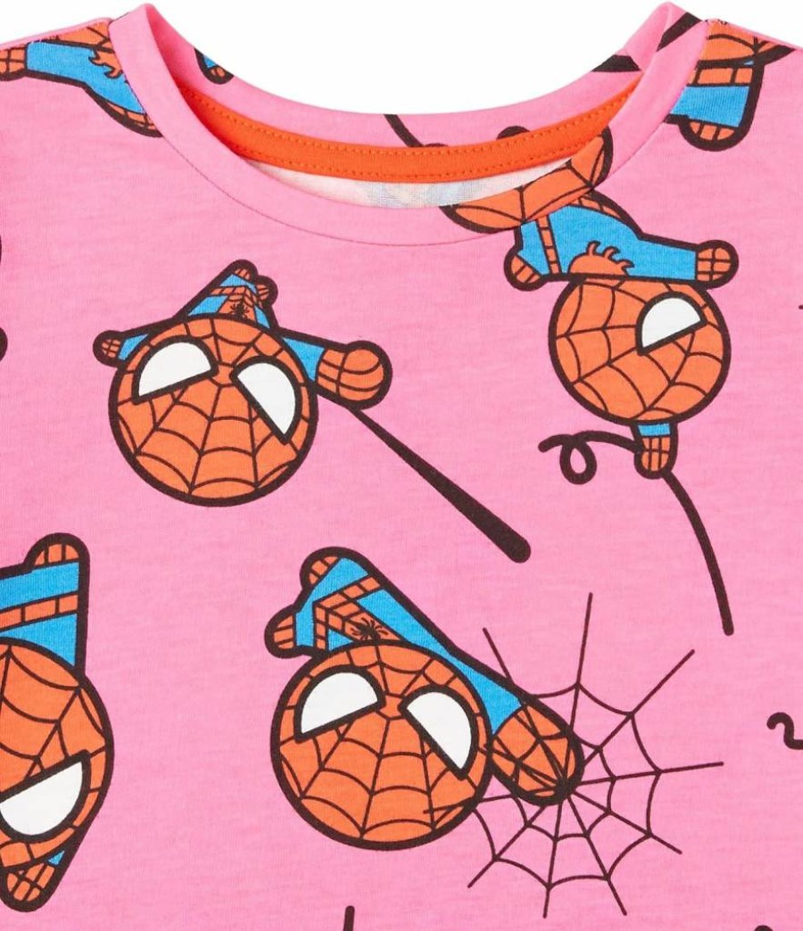 Amazon Essentials Girls & Toddlers Long-Sleeve Marvel Star Wars Disney Graphic Tees 4-Pack