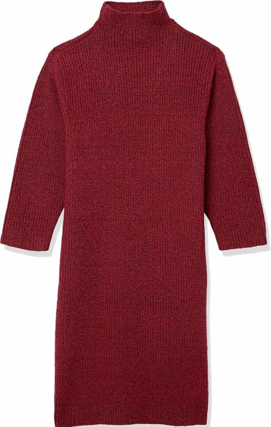 Amazon Essentials Girls' Soft Touch Long-Sleeve Mock Neck Sweater Dress for Toddlers