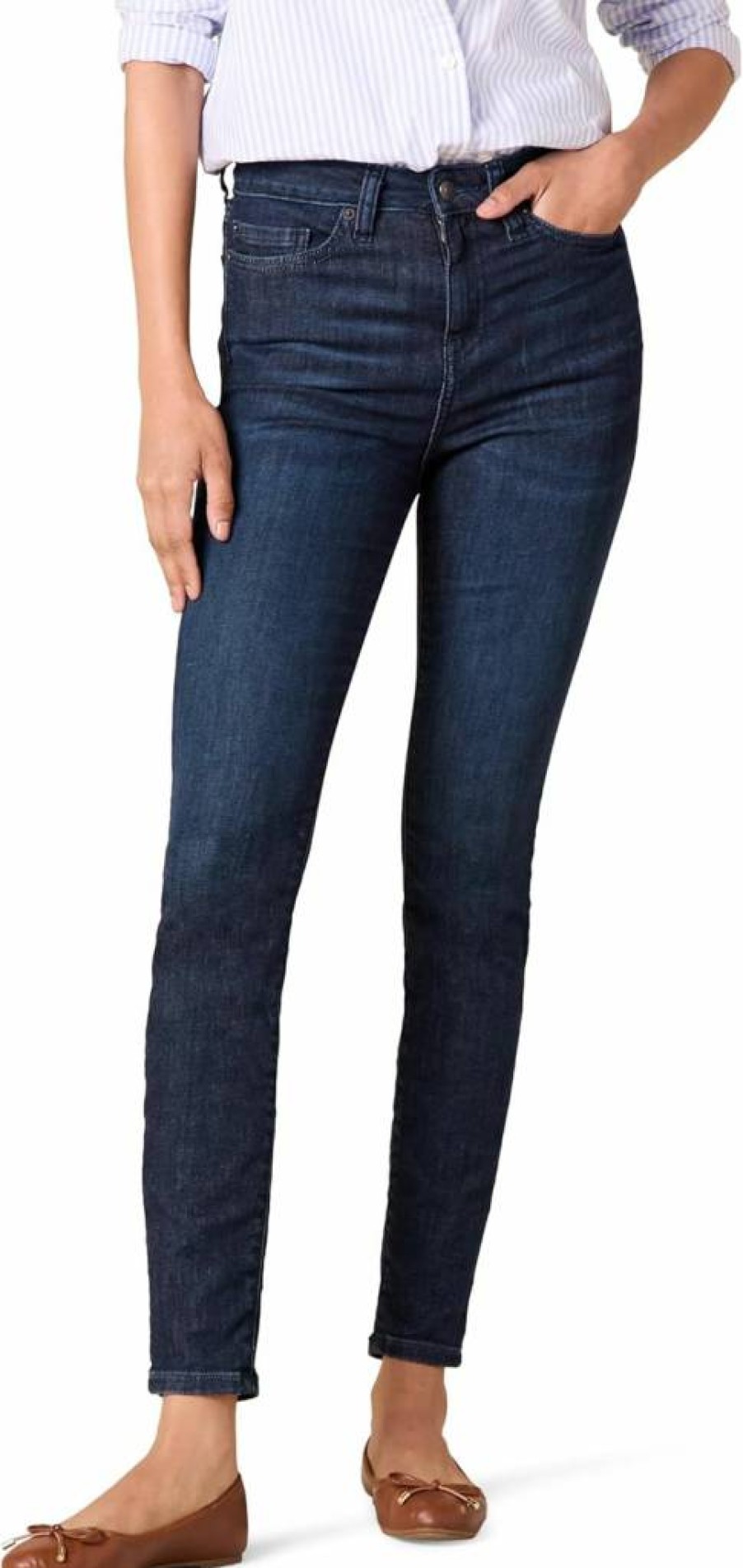 Amazon Essentials Women's High Waist Skinny Jeans - Stretchy Denim Pants, Slim Fit Comfortable Jeans for Everyday Wear