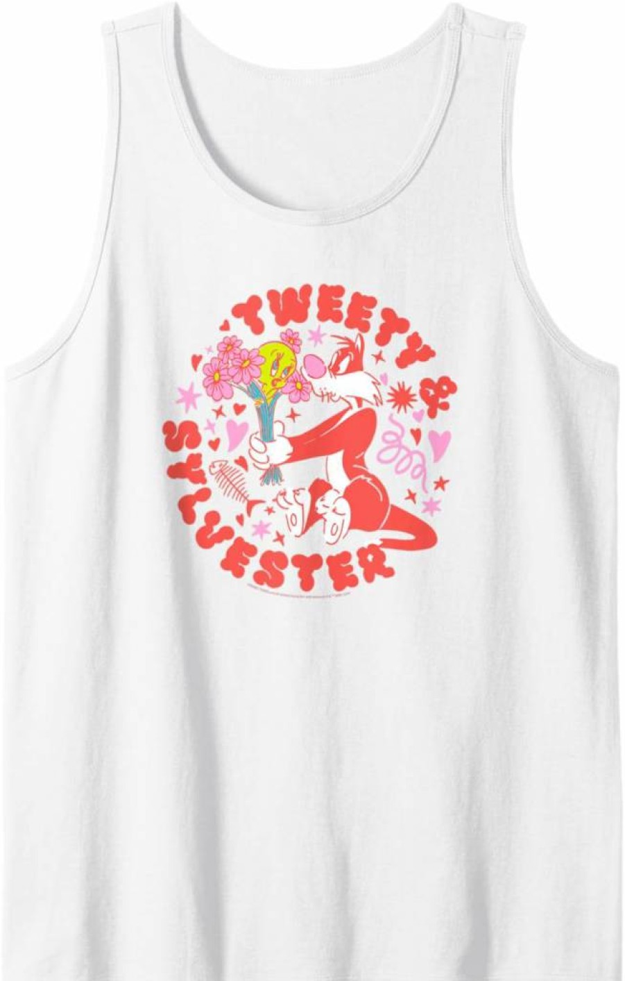 Amazon Essentials Looney Tunes Tweety & Sylvester Graphic Tank Top for Men & Women