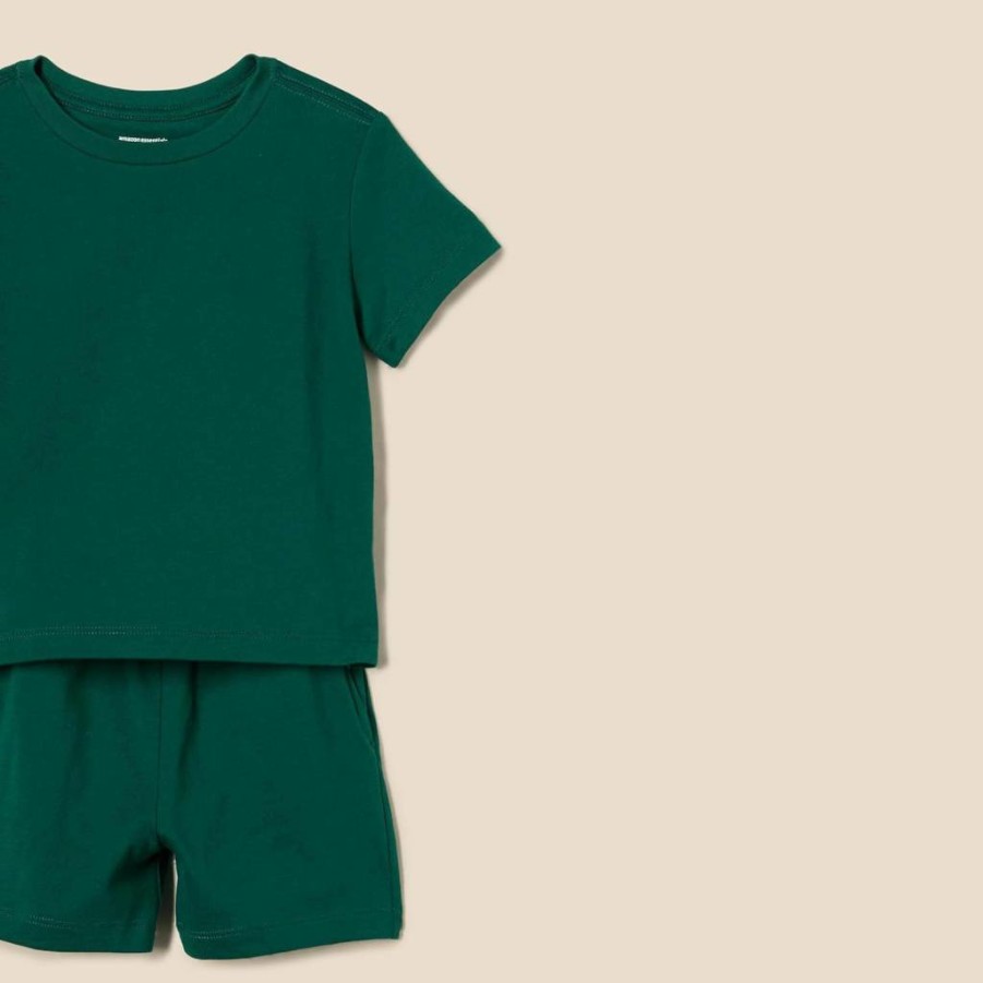Amazon Essentials Boys' & Toddlers' Cotton T-Shirt and Shorts Outfit Set - Comfortable Casual Playwear