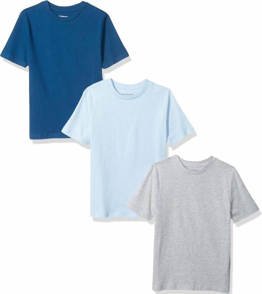 Amazon Essentials Boys & Toddlers' Short-Sleeve T-Shirt Multipacks - Soft Cotton Tees for Kids, Assorted Colors & Sizes