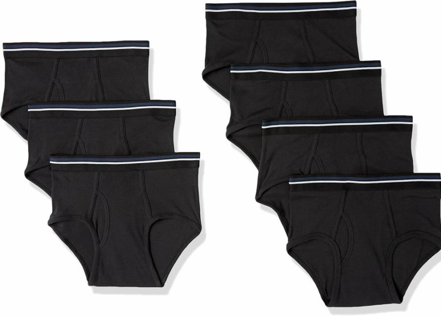 Amazon Essentials Men's Cotton Breathable Underwear Multipack - Soft Tag-Free Briefs for Comfort